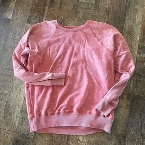 Aerie Oversized Crewneck Pullover Pink with details | large